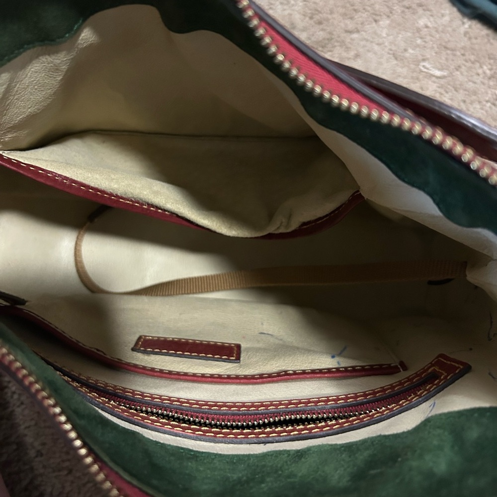 Dooney & Bourke Red Leather Hobo Bag - Picture 5 of 7